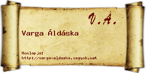 Varga Áldáska névjegykártya